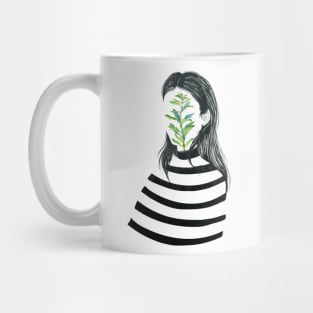 Hand Drawn Girl Illustration Mug